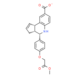 ChemSpider 2D Image | (3aR,4S,9bS)-4-[4-(2-Methoxy-2-oxoethoxy)phenyl]-3a,4,5,9b-tetrahydro-3H-cyclopenta[c]quinoline-8-carboxylate | C22H20NO5