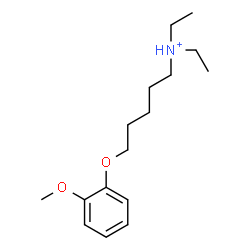 ChemSpider 2D Image | N,N-Diethyl-5-(2-methoxyphenoxy)-1-pentanaminium | C16H28NO2