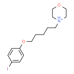 ChemSpider 2D Image | 4-[5-(4-Iodophenoxy)pentyl]morpholin-4-ium | C15H23INO2
