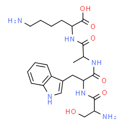 ChemSpider 2D Image | ser-trp-ala-lys | C23H34N6O6