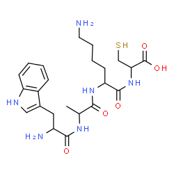 ChemSpider 2D Image | trp-ala-lys-cys | C23H34N6O5S