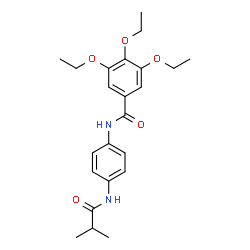 ChemSpider 2D Image | 3,4,5-Triethoxy-N-[4-(isobutyrylamino)phenyl]benzamide | C23H30N2O5