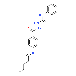 ChemSpider 2D Image | N-(4-{[2-(Phenylcarbamothioyl)hydrazino]carbonyl}phenyl)pentanamide | C19H22N4O2S
