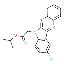 ChemSpider 2D Image | Isopropyl (9-chloro-6H-indolo[2,3-b]quinoxalin-6-yl)acetate | C19H16ClN3O2