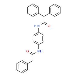 ChemSpider 2D Image | 2,2-Diphenyl-N-{4-[(phenylacetyl)amino]phenyl}acetamide | C28H24N2O2