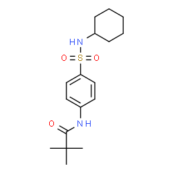 ChemSpider 2D Image | N-[4-(Cyclohexylsulfamoyl)phenyl]-2,2-dimethylpropanamide | C17H26N2O3S