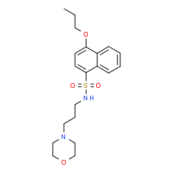 ChemSpider 2D Image | N-[3-(4-Morpholinyl)propyl]-4-propoxy-1-naphthalenesulfonamide | C20H28N2O4S