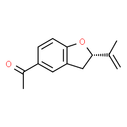 ChemSpider 2D Image | 1-[(2S)-2-Isopropenyl-2,3-dihydro-1-benzofuran-5-yl]ethanone | C13H14O2