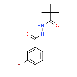 ChemSpider 2D Image | 3-Bromo-N'-(2,2-dimethylpropanoyl)-4-methylbenzohydrazide | C13H17BrN2O2