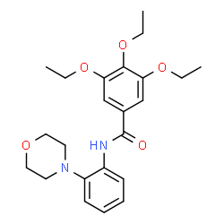 ChemSpider 2D Image | 3,4,5-Triethoxy-N-[2-(4-morpholinyl)phenyl]benzamide | C23H30N2O5