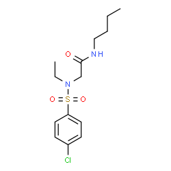 ChemSpider 2D Image | N-Butyl-N~2~-[(4-chlorophenyl)sulfonyl]-N~2~-ethylglycinamide | C14H21ClN2O3S