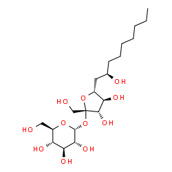 ChemSpider 2D Image | (5R)-5-[(2R)-2-Hydroxynonyl]-beta-D-xylulofuranosyl alpha-D-glucopyranoside | C20H38O11