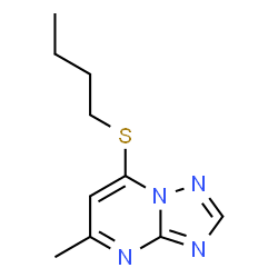ChemSpider 2D Image | 7-(Butylsulfanyl)-5-methyl[1,2,4]triazolo[1,5-a]pyrimidine | C10H14N4S