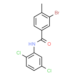 ChemSpider 2D Image | 3-Bromo-N-(2,5-dichlorophenyl)-4-methylbenzamide | C14H10BrCl2NO