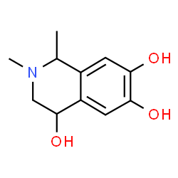 ChemSpider 2D Image | 1,2-Dimethyl-1,2,3,4-tetrahydro-4,6,7-isoquinolinetriol | C11H15NO3
