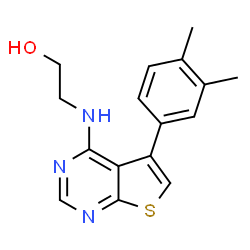 ChemSpider 2D Image | 2-{[5-(3,4-Dimethylphenyl)thieno[2,3-d]pyrimidin-4-yl]amino}ethanol | C16H17N3OS