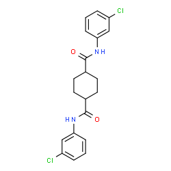 ChemSpider 2D Image | N,N'-Bis(3-chlorophenyl)-1,4-cyclohexanedicarboxamide | C20H20Cl2N2O2