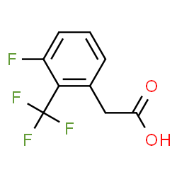 ChemSpider 2D Image | [3-Fluoro-2-(trifluoromethyl)phenyl]acetic acid | C9H6F4O2