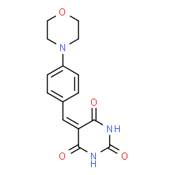 ChemSpider 2D Image | 5-[4-(4-Morpholinyl)benzylidene]-2,4,6(1H,3H,5H)-pyrimidinetrione | C15H15N3O4