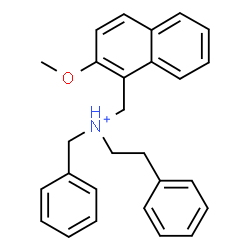 ChemSpider 2D Image | N-Benzyl-N-[(2-methoxy-1-naphthyl)methyl]-2-phenylethanaminium | C27H28NO