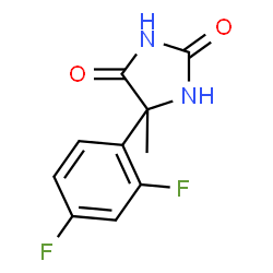 ChemSpider 2D Image | 5-(2,4-Difluorophenyl)-5-methyl-2,4-imidazolidinedione | C10H8F2N2O2