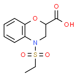 ChemSpider 2D Image | 4-(Ethylsulfonyl)-3,4-dihydro-2H-1,4-benzoxazine-2-carboxylic acid | C11H13NO5S