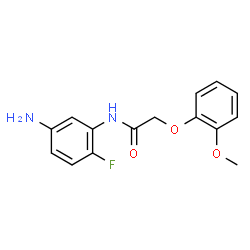 ChemSpider 2D Image | N-(5-Amino-2-fluorophenyl)-2-(2-methoxyphenoxy)acetamide | C15H15FN2O3