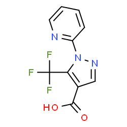 ChemSpider 2D Image | 1-pyridin-2-yl-5-(trifluoromethyl)-1H-pyrazole-4-carboxylic acid | C10H6F3N3O2