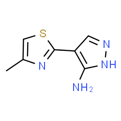 ChemSpider 2D Image | 4-(4-Methyl-2-thiazolyl)-1H-pyrazol-3-amine | C7H8N4S