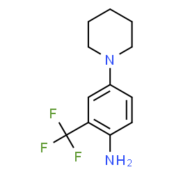 ChemSpider 2D Image | 4-(1-Piperidinyl)-2-(trifluoromethyl)aniline | C12H15F3N2