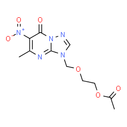 ChemSpider 2D Image | 2-[(5-Methyl-6-nitro-7-oxo[1,2,4]triazolo[1,5-a]pyrimidin-3(7H)-yl)methoxy]ethyl acetate | C11H13N5O6