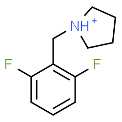 ChemSpider 2D Image | 1-(2,6-Difluorobenzyl)pyrrolidinium | C11H14F2N