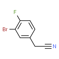 ChemSpider 2D Image | (3-Bromo-4-fluorophenyl)acetonitrile | C8H5BrFN