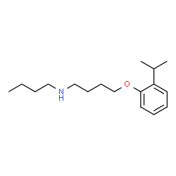 ChemSpider 2D Image | N-Butyl-4-(2-isopropylphenoxy)-1-butanamine | C17H29NO