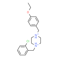 ChemSpider 2D Image | 1-(2-Chlorobenzyl)-4-(4-ethoxybenzyl)piperazinediium | C20H27ClN2O