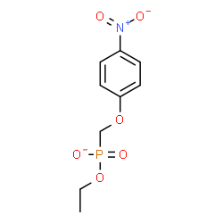 ChemSpider 2D Image | Ethyl [(4-nitrophenoxy)methyl]phosphonate | C9H11NO6P