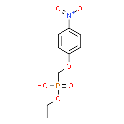 ChemSpider 2D Image | Ethyl hydrogen [(4-nitrophenoxy)methyl]phosphonate | C9H12NO6P
