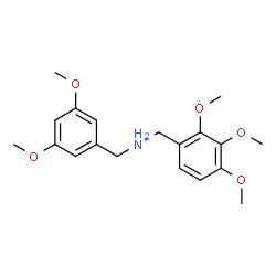 ChemSpider 2D Image | (3,5-Dimethoxyphenyl)-N-(2,3,4-trimethoxybenzyl)methanaminium | C19H26NO5