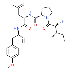 ChemSpider 2D Image | L-Isoleucyl-L-prolyl-N-[(2R)-1-(4-methoxyphenyl)-3-oxo-2-propanyl]-4-methylene-L-norvalinamide | C27H40N4O5