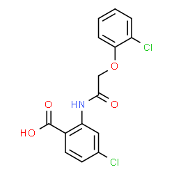 ChemSpider 2D Image | 4-CHLORO-2-[2-(2-CHLOROPHENOXY)ACETAMIDO]BENZOIC ACID | C15H11Cl2NO4