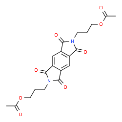 ChemSpider 2D Image | (1,3,5,7-Tetraoxo-5,7-dihydropyrrolo[3,4-f]isoindole-2,6(1H,3H)-diyl)di-3,1-propanediyl diacetate | C20H20N2O8