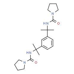 ChemSpider 2D Image | N,N'-(1,3-Phenylenedi-2,2-propanediyl)di(1-pyrrolidinecarboxamide) | C22H34N4O2