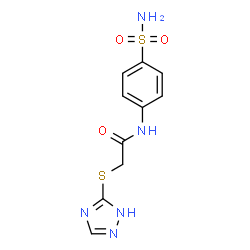 ChemSpider 2D Image | N-(4-Sulfamoylphenyl)-2-(1H-1,2,4-triazol-5-ylsulfanyl)acetamide | C10H11N5O3S2