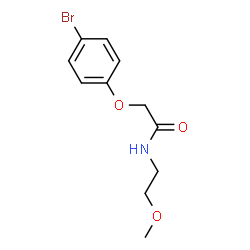 ChemSpider 2D Image | 2-(4-Bromophenoxy)-N-(2-methoxyethyl)acetamide | C11H14BrNO3