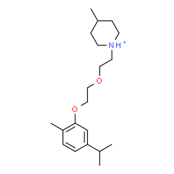 ChemSpider 2D Image | 1-{2-[2-(5-Isopropyl-2-methylphenoxy)ethoxy]ethyl}-4-methylpiperidinium | C20H34NO2