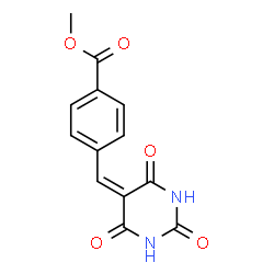 ChemSpider 2D Image | Methyl 4-[(2,4,6-trioxotetrahydro-5(2H)-pyrimidinylidene)methyl]benzoate | C13H10N2O5