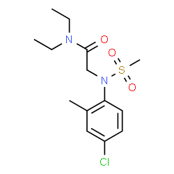 ChemSpider 2D Image | N~2~-(4-Chloro-2-methylphenyl)-N,N-diethyl-N~2~-(methylsulfonyl)glycinamide | C14H21ClN2O3S