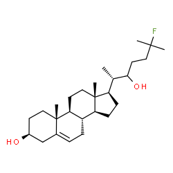 ChemSpider 2D Image | (3beta)-25-Fluorocholest-5-ene-3,22-diol | C27H45FO2