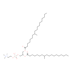 ChemSpider 2D Image | 2,3-Bis[(8-methyloctadecanoyl)oxy]propyl 2-(trimethylammonio)ethyl phosphate | C46H92NO8P