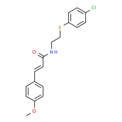 ChemSpider 2D Image | (2E)-N-{2-[(4-Chlorophenyl)sulfanyl]ethyl}-3-(4-methoxyphenyl)acrylamide | C18H18ClNO2S